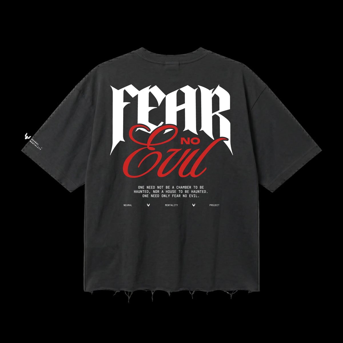 FEAR NO EVIL_DARK 240 GSM BOXFIT TSHIRT