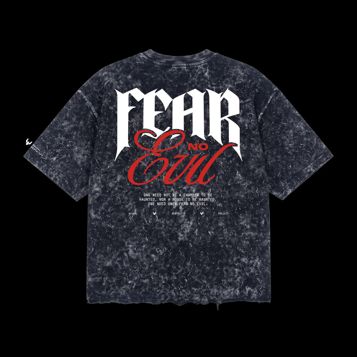 FEAR NO EVIL_DARK 240 GSM BOXFIT TSHIRT